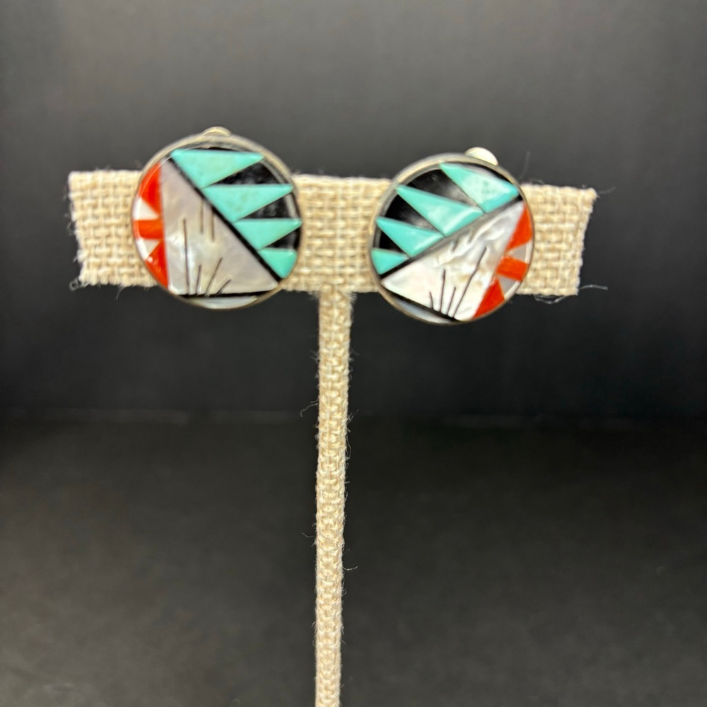 Multi Stone & Sterling Silver Earrings - Leif Esalio